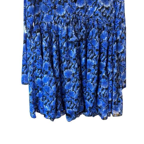 Promesa Alexandra Floral Bouquet Chiffon Bell Sleeve Romper Size Small NWT - Picture 2 of 8